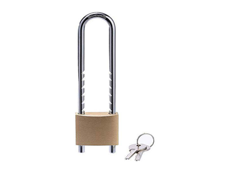 Solid Brass Padlock, 2 inch Wide Body, With Removable Adjustable-Length Shackle