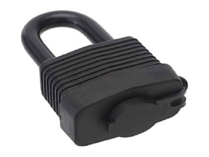 Lock and Chain With Plastic Cover Heavy Duty Waterproof Padlock TE358 